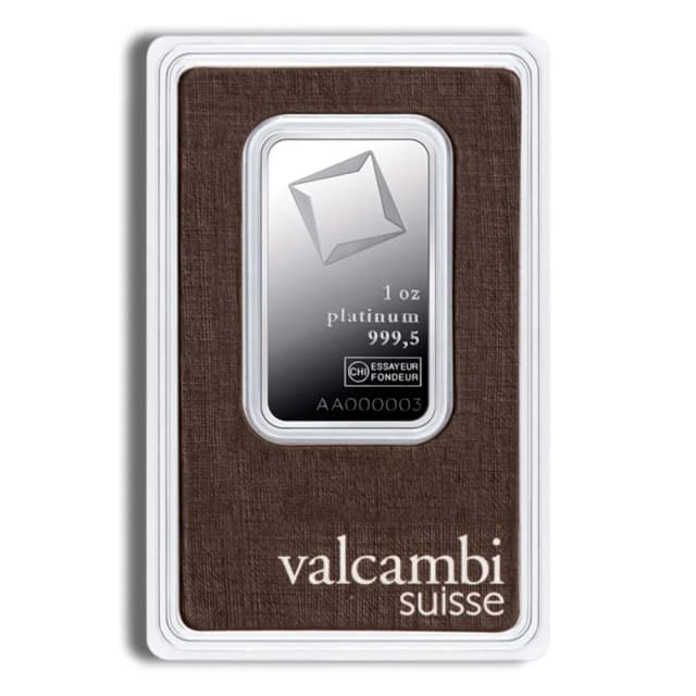Valcambi Suisse 1oz Platinum 999.5
